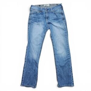 ARIAT Light Wash Stretch Straight Jeans Women 31R Western Cowgirl Ranch Denim